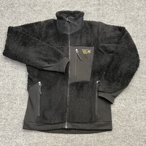 Mountain Hardwear Jacket Womens Small Black Full Zip Fleece Sherpa Outdoors Warm